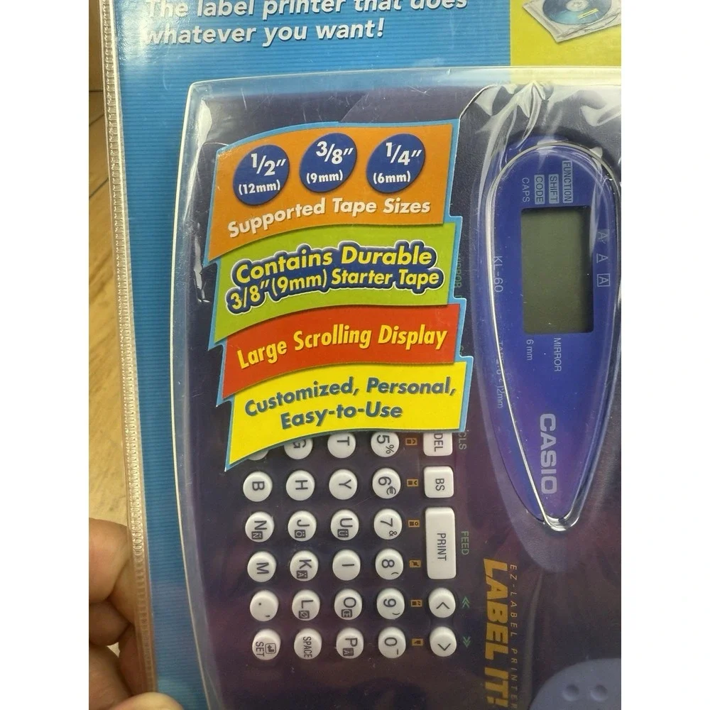Casio KL-60L Label Maker‎ Thermal Printer Compact System NIB Sealed